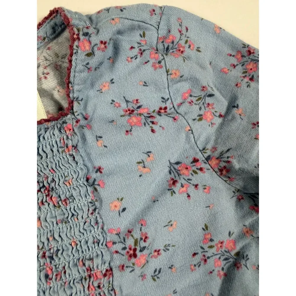 OshKosh B’gosh Floral Smocked Peplum Top & Gap Jegging Pants Outfit Size 3 Years